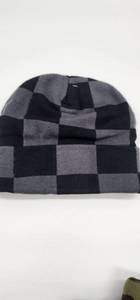 lot 66954 image: Checkered Knit Beanie Winter Hat Adult Size  - Retail $12