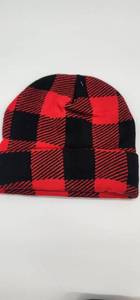 lot 66962 image: Buffalo Plaid Knit Beanie Adult Size  - Retail $12