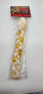 lot 66996 image: Heartland Farms Braided Pork Skin Dog Treat - Retail $3