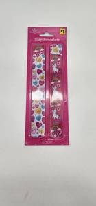 lot 67011 image: Valentines Day Unicorn and Hearts Slap Bracelets Set - Retail $1
