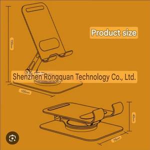 lot 67016 image: Adjustable Aluminum Phone Stand Desktop Holder - Retail $12