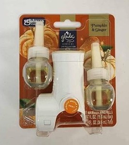 lot 67046 image: Glade PlugIn & Ginger Pumpkin Air Freshener Refills - Retail $7