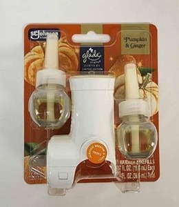 lot 67047 image: Glade PlugIn & Ginger Pumpkin Air Freshener Refills - Retail $7