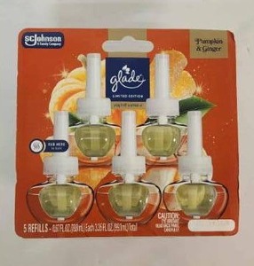 lot 67049 image: Glade PlugIns Pumpkin & Ginger Air Freshener Refills - 5 Count - Retail $8