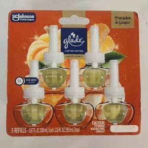 lot 67050 image: Glade PlugIns Pumpkin & Ginger Air Freshener Refills - 5 Count - Retail $8
