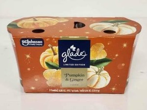 lot 67051 image: Glade Limited Edition Pumpkin & Ginger Candle Set - Retail $8
