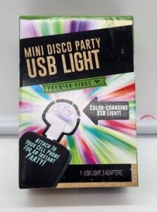 lot 67059 image: Mini Disco Party USB Light with 3 Adapters - Retail $8