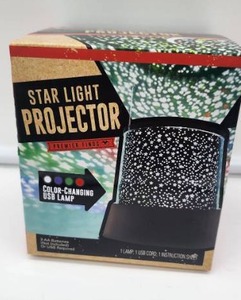 lot 67060 image: Star Light Projector USB Color-Changing Lamp - Retail $15