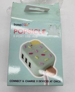 lot 67066 image: InnoVibe Popsicle 3-Port USB Hub - Retail $15