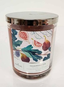 lot 67069 image: Hallmark Teakwood Fig Soy Blend Candle - Retail $15