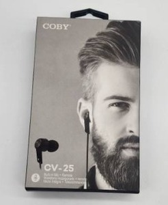 lot 67078 image: Coby CV-25 Earbuds with Built-in Mic - Retail $15