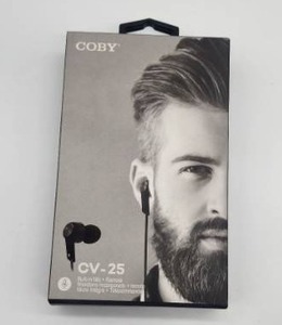 lot 67079 image: Coby CV-25 Earbuds with Built-in Mic - Retail $15