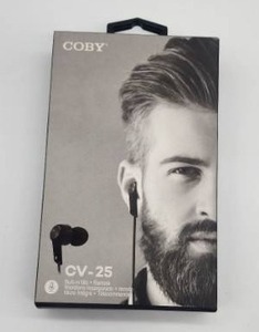 lot 67080 image: Coby CV-25 Earbuds with Built-in Mic - Retail $15
