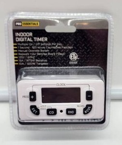 lot 67082 image: Pro Essentials Indoor Digital Timer - Retail $12