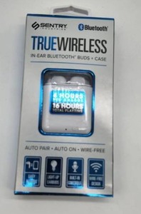 lot 67083 image: Sentry True Wireless Bluetooth Earbuds with Charging Case - Retail $25