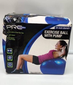 lot 67101 image: Pro Strength 24-inch Exercise Ball with Pump - Retail $15