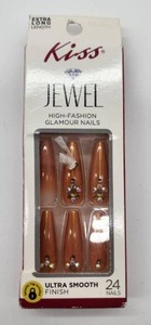 lot 67118 image: Kiss Jewel Extra Long High-Fashion Glamour Nails - Retail $8