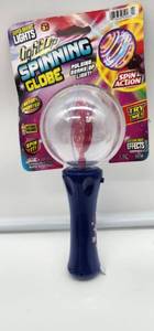 lot 67132 image: Light Up Spinning Globe Wand Blue Handle  - Retail $8