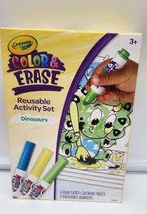 lot 67146 image: Crayola Color & Erase Dinosaur Activity Set - Retail $8
