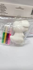 lot 67150 image: Paint Your Own Squish Dino Kit with Markers - Retail $8