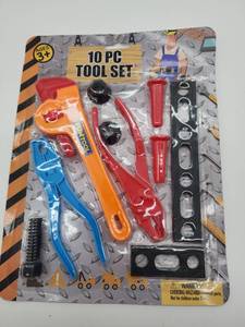 lot 67156 image: Kids 10 Piece Toy Tool Set - Retail $8