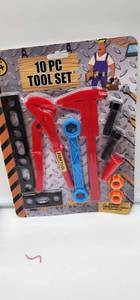 lot 67157 image: Kids Play Tool Set - 10 Piece Construction Toys - Retail $12