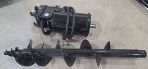 lot 5625 image: Unused SDLanch 20cm Auger and Rod Attachment for Mini Excavator - Heavy Duty Shank Built for Tough Ground Condition - Quick Connect System, Easy Attach and Removal