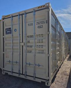 lot 9004 image: One Way Trip 40 Long Tall High Cube Container with Double Rear & Two (2) Side Double Doors - Used One Time To Ship To Mother Road Auctions & SalesWeather, Rodent & FireproofDelivery Available