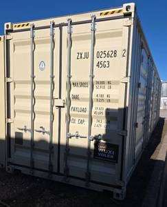 lot 1049 image: One Way Trip 40 Long Tall High Cube Container with Double Rear & Two (2) Side Double Doors - Used One Time To Ship To Mother Road Auctions & SalesWeather, Rodent & FireproofDelivery Available