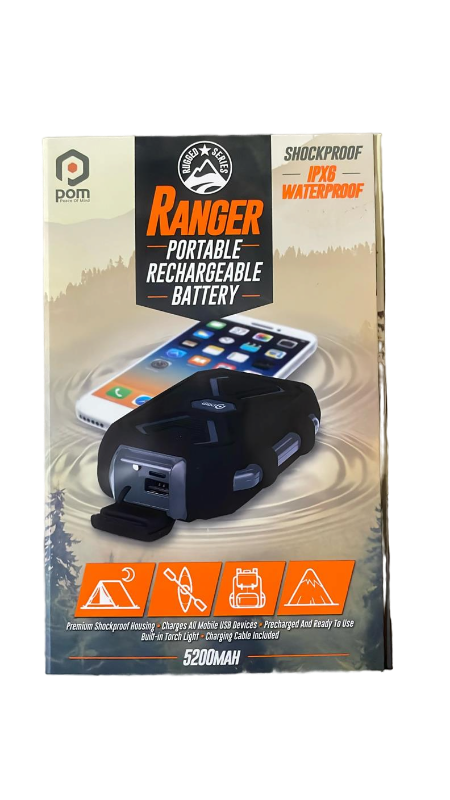 lot 3 image: POM Ranger 5200mAh Shockproof Waterproof Power Bank