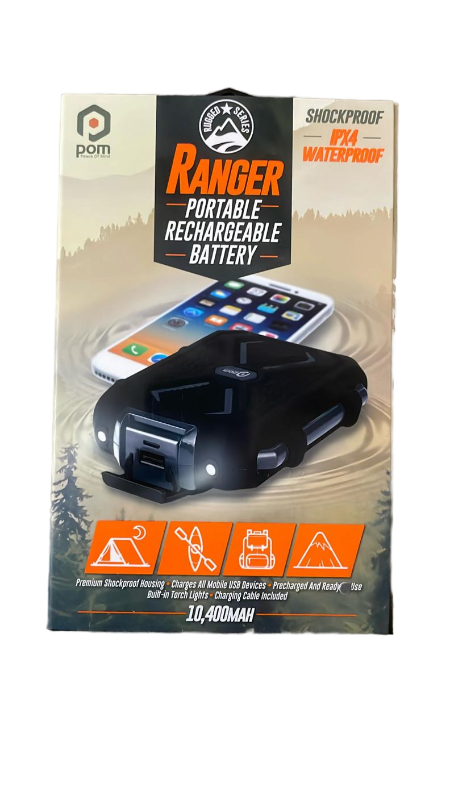 lot 4 image: POM Ranger 10400mAh Shockproof Waterproof Power Bank