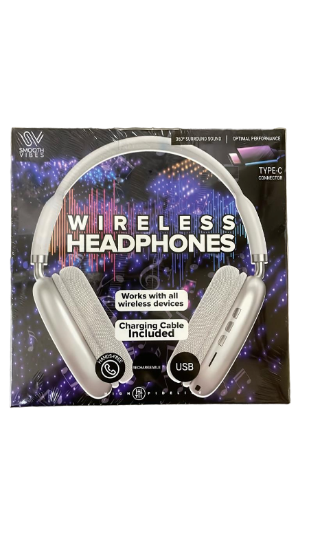 lot 6 image: Smooth Vibes Wireless Headphones with USB-C Cable