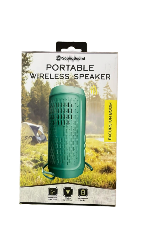 lot 7 image: SoundBound Excursion Boom Portable Bluetooth Speaker - Green