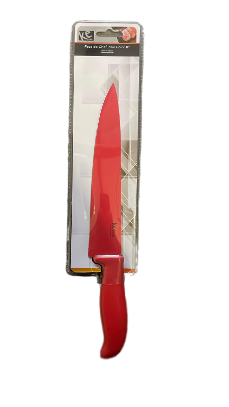 lot 11 image: KE Home Faca do Chef Inox Color 8�� Knife - Red