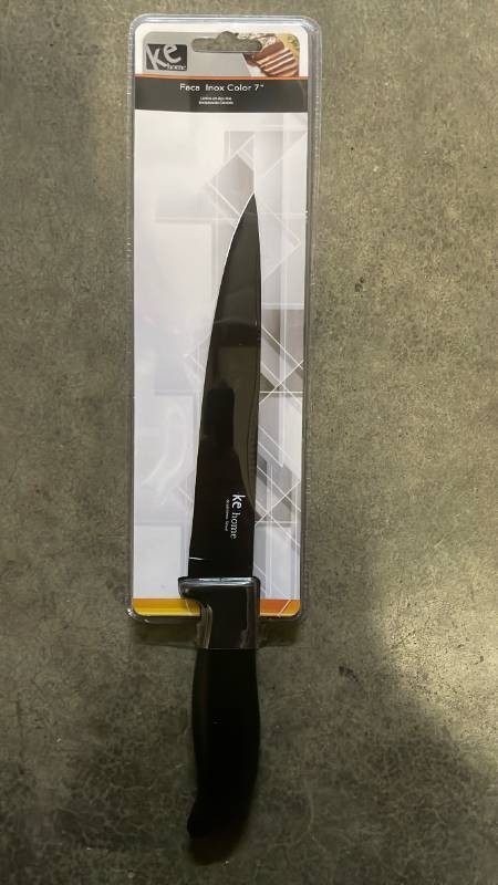 lot 13 image: KE Home 7-inch Stainless Steel Kitchen Knife - Black