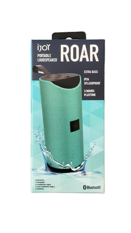 lot 20 image: iJoy Roar Bluetooth Portable Loudspeaker - Extra Bass, Splashproof, 3hr Playtime