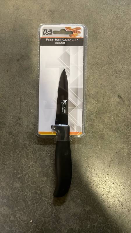 lot 22 image: KE Stainless Steel Kitchen Knife 3.5 inch - Black