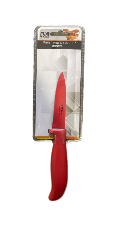 lot 23 image: Ke Home Faca Inox Color 3.5 Kitchen Knife - Red