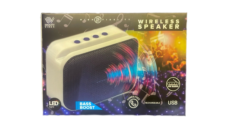 lot 28 image: Smooth Vibes Mini Wireless LED SpeakerRadio