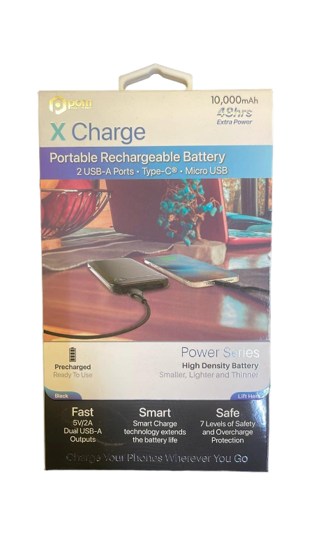 lot 32 image: POM X Charge 10000mAh Portable Power Bank