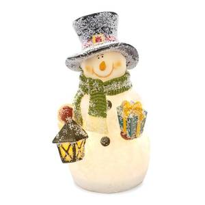 lot 1526 image: VP Home Snowman Decor Figurines Resin Snowman Lighted Decorations Indoor Glowing Snowman LED Light Up Snowman Indoor Festive Fiber Optic Decorations