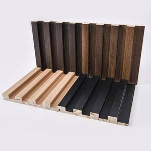 lot 1529 image: Art3d Slat Wood Wall Paneling for Interior and Ceiling Decoration - 4 Samples Pack, 6 x 5.7in.