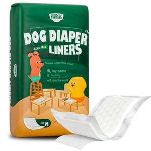 lot 1538 image: PAWPANG Disposable Dog Diaper Liners Booster Pads for Male and Female Dogs, 100ct, 4 Sizes Options, Doggie Diaper Inserts fit Most Types of Dog Diapers - Pet Belly Bands and Male Wraps (Medium (100 ct))