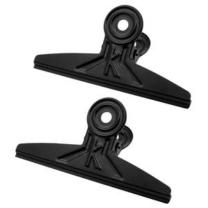 lot 2203 image: Coideal Extra Large Bulldog Clips - 2 PCS 20cm Long Jumbo XL Bull Binder Paper Clip Clamps for Office (Black, 7 78 Inch)