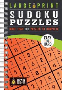lot 2219 image: Large Print Sudoku Puzzles Over 300 Puzzles for Adults - Include Spiral Bound  Lay Flat Design and Large Print Puzzles (Brain Busters)
