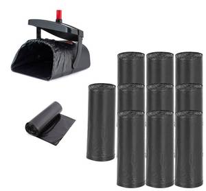 lot 2224 image: Dog Poop Bags Unscented Standard Extra Thick Waste Bag Refill Rolls For Dogs Black - 10 Rolls (200 Bags)
