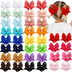 lot 2250 image: CLLOT 40pcs 2.75 inch Hair Bows for Girls Grosgrain Ribbon Toddler Hair Bows Alligator Clips for Baby Girls Kids Teens Back to School Hair Accessories in Pairs