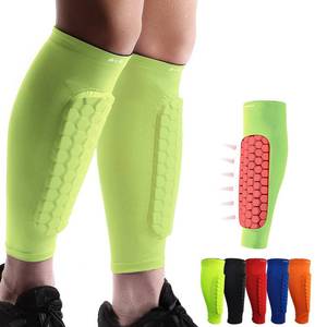 lot 2282 image: HiRui Soccer Shin Guards Shin Pads for Kids Youth Adult, Calf Compression Sleeve with Honeycomb Pads, Support for Shin Splint Baseball Boxing Kickboxing MTB, Lightweight(1PAIR) (Bright Yellow, Small)