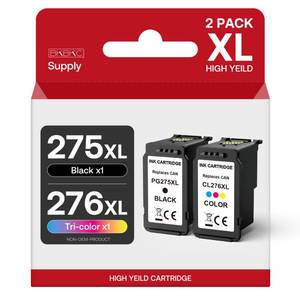 lot 2283 image: 275XL 276 XL Ink Cartridges for Canon Ink 275 and 276 for Canon PG-275 CL-276 Ink Cartridges Compatible for PIXMA TR4720 TS3522 TR4722 TS3500 TS3520 Printers (1 Black, 1 Tricolor)