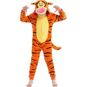 lot 2285 image: SWEETXIN Unise Kids Jumpsuit Cosplay Onesie One Piece Suit for Girls Boys Halloween Character Costume Dress Up Party (10 Years,Tigger)